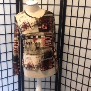 Sport graphic streetwear top size M